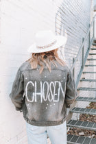 CHOSEN Distressed Denim Jacket BLACK!