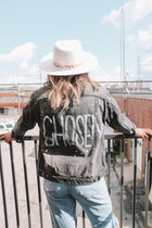 CHOSEN Distressed Denim Jacket BLACK!